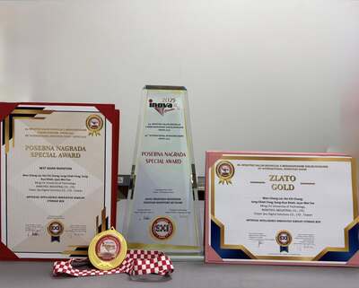 Congrats! Prof. Wen-Cheng Lai from the Department of Electronic Engineering, supervised Mr. S-H Shieh, Mr. C-W Fan, winning the gold medal in the " 2025 INOVA INTERNATIONAL INVENTION SHOW "!Image